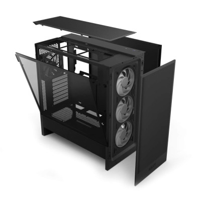 מארז NZXT H5 Flow RGB (2024) שחור ATX מארז NZXT H5 Flow RGB (2024) שחור ATX