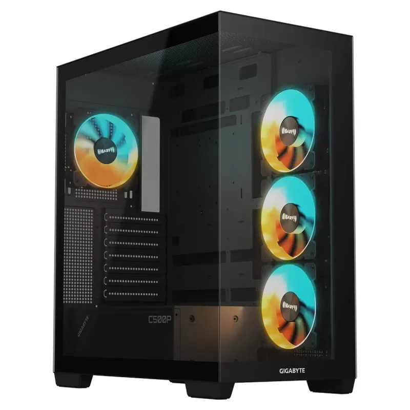 מארז מחשב Gigabyte C500 PANORAMIC STEALTH Mid-Tower4X120mm ARGB Mid Tower צבע שחור