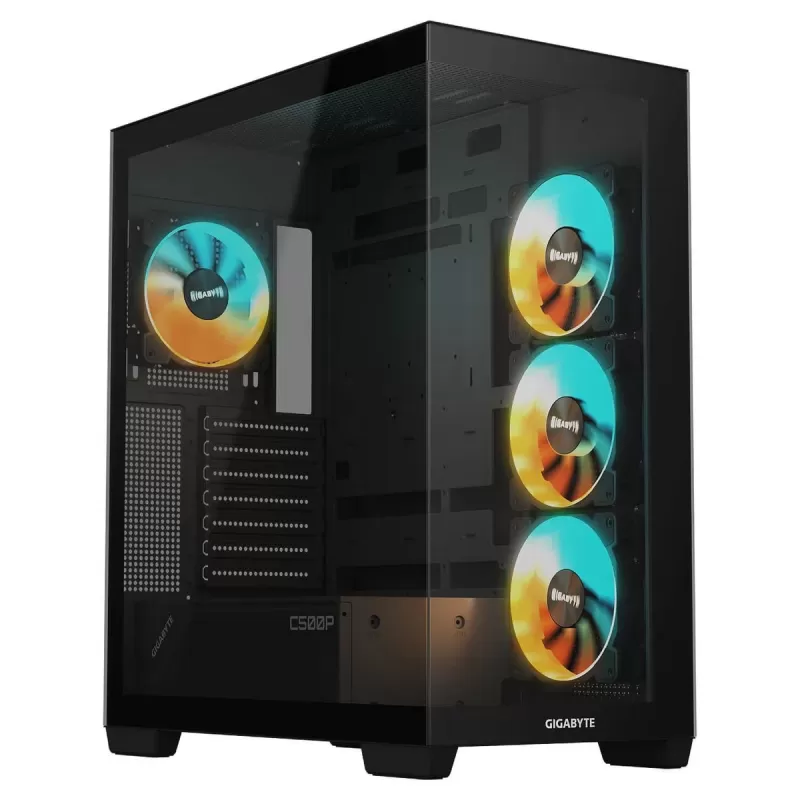 מארז מחשב Gigabyte C500 PANORAMIC STEALTH Mid-Tower4X120mm ARGB Mid Tower צבע שחור
