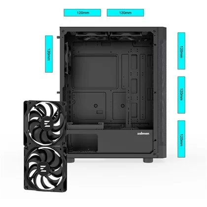 מארז Zalman i4 Mid Tower Full Mesh שחור Mid Tower