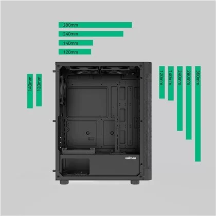 מארז Zalman i4 Mid Tower Full Mesh שחור Mid Tower