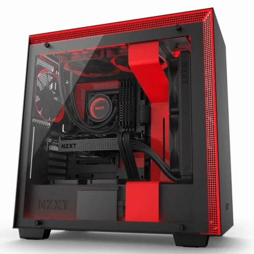 Корпус NZXT H700i black, red
