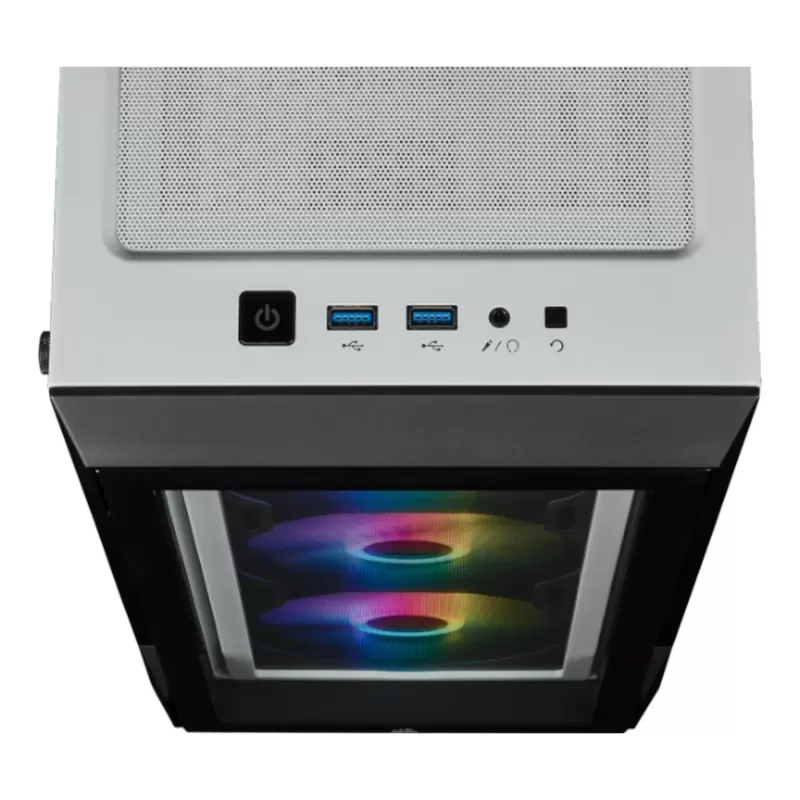 Case Corsair iCUE 220T RGB Tempered Glass Mid white, black Mid Tower
