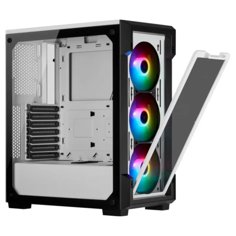 Case Corsair iCUE 220T RGB Tempered Glass Mid white, black Mid Tower