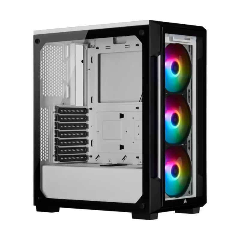 Case Corsair iCUE 220T RGB Tempered Glass Mid white, black Mid Tower