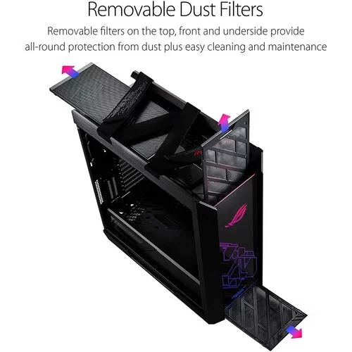 Case Asus GX601 ROG Strix Helios Mid Tower Color:black