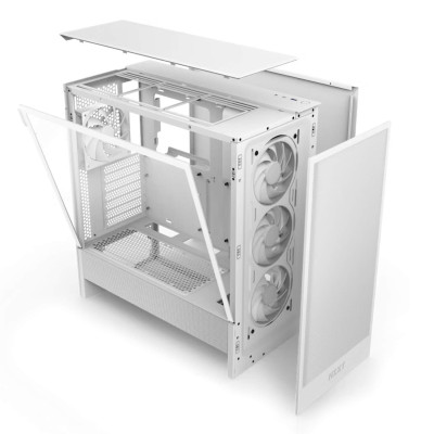 מארז NZXT H5 Flow RGB (2024) לבן ATX מארז NZXT H5 Flow RGB (2024) לבן ATX