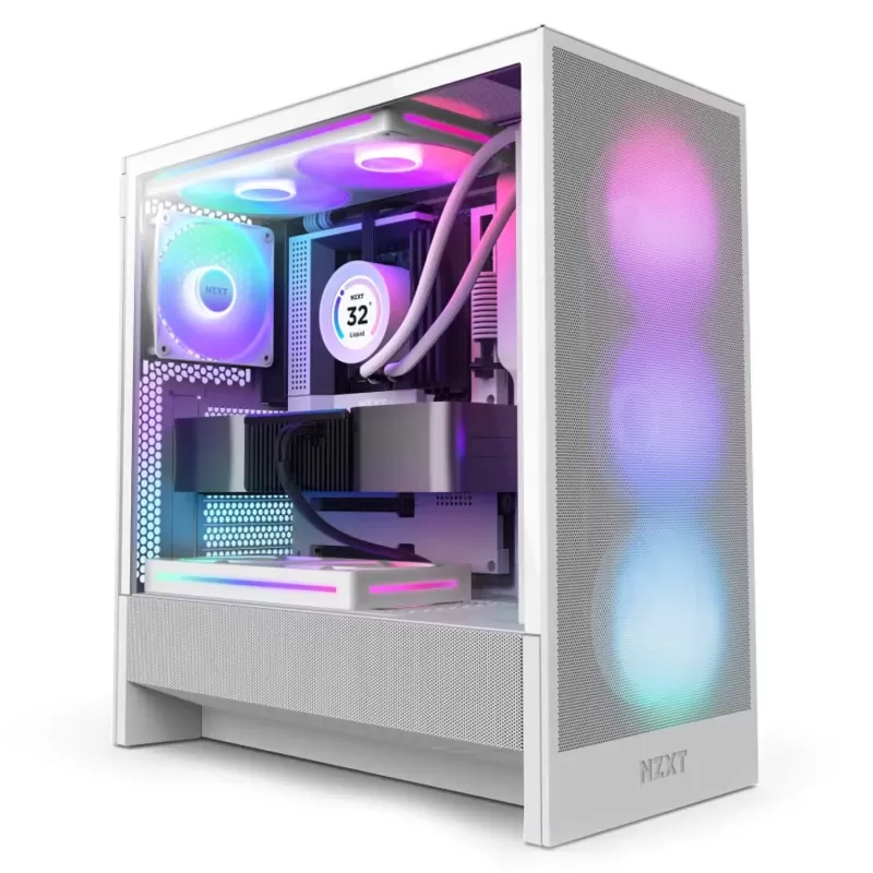Case NZXT H5 Flow RGB (2024) white ATX