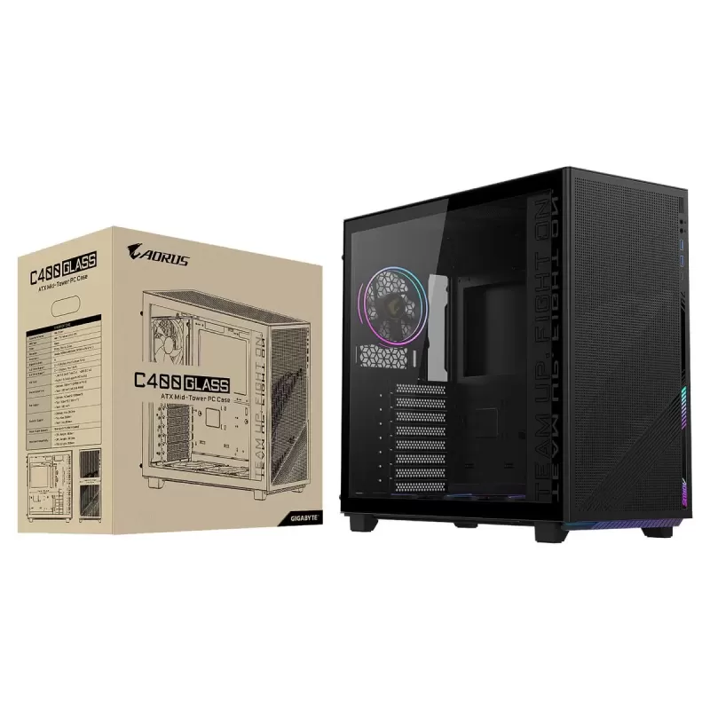 מארז Gigabyte AORUS C400 GLASS ATX צבע שחור מארז Gigabyte AORUS C400 GLASS ATX צבע שחור