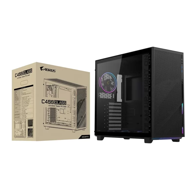 מארז Gigabyte AORUS C400 GLASS ATX צבע שחור מארז Gigabyte AORUS C400 GLASS ATX צבע שחור