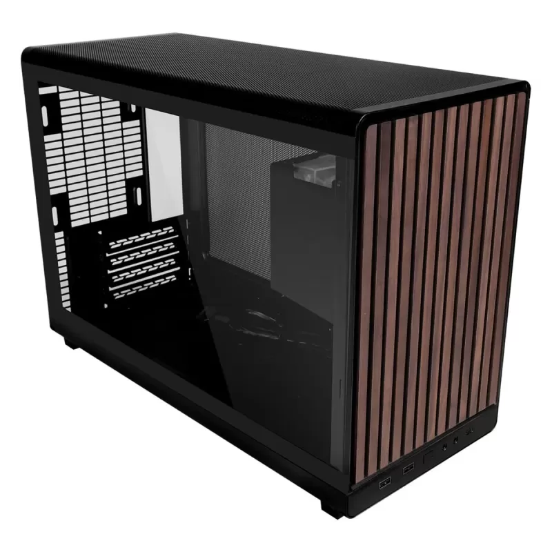 Корпус LIAN-LI A3 Wood and Glass Edition black Micro ATX