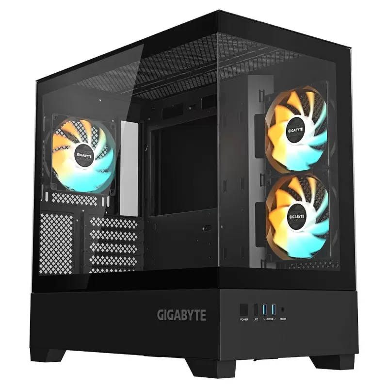 מארז Gigabyte C201 Panoramic Mid Tower צבע שחור