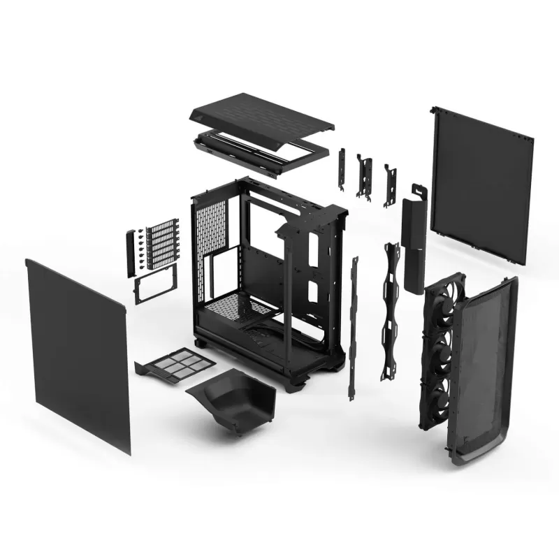Computer Case Fractal Design Meshify 3 Solid Mid Tower Color:black Computer Case Fractal Design Meshify 3 Solid Mid Tower Color:black