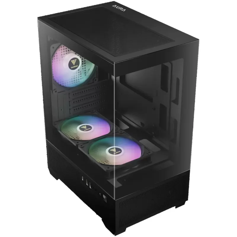 Case Gamdias AURA GC9M ELITE ARGB black Micro Tower
