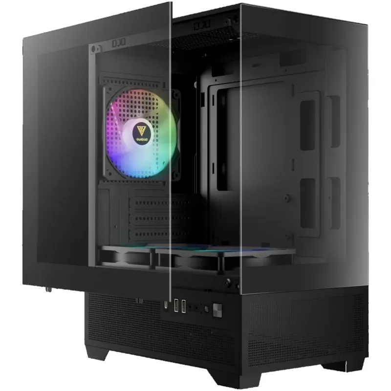 Case Gamdias AURA GC9M ELITE ARGB black Micro Tower