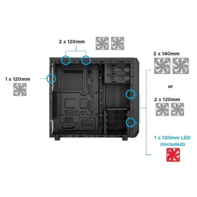 Case Corsair VAMP/Spec-01 Mid Tower Color:black Case Corsair VAMP/Spec-01 Mid Tower Color:black