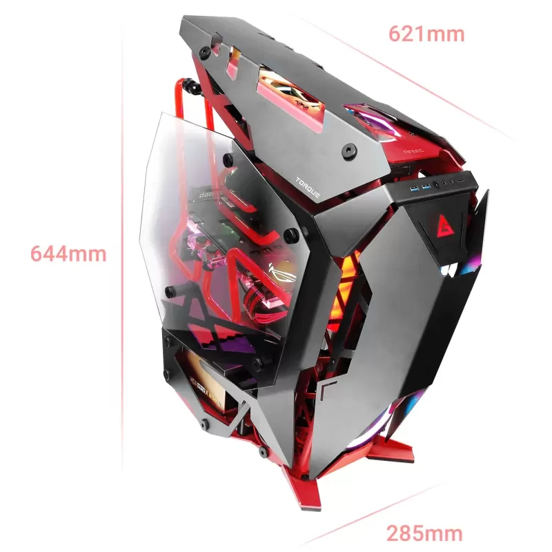מארז Antec TORQUE אפור, אדום Mid Tower