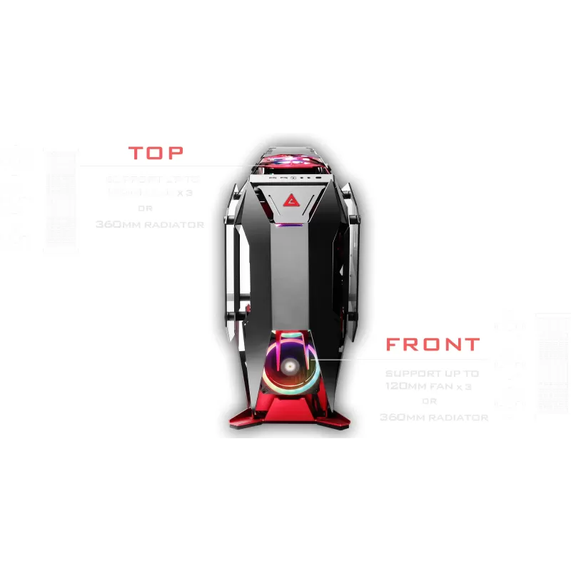 מארז Antec TORQUE אפור, אדום Mid Tower