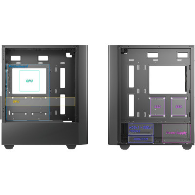 Case Antec NX500M Mini Tower Color:black Case Antec NX500M Mini Tower Color:black
