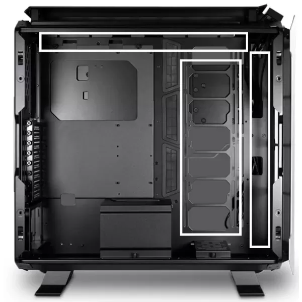 מארז LIAN-LI Full Tower PC-TR01A ODYSSEY X Silver ATX צבע שחור, כסוף