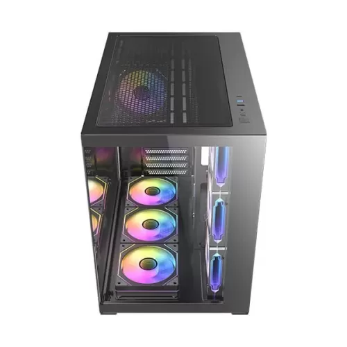 מארז מחשב Antec CX Mirror Mini-Tower Gaming Case 7X120mm ARGB Mid Tower צבע שחור