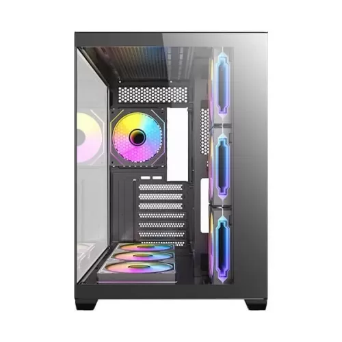 מארז מחשב Antec CX Mirror Mini-Tower Gaming Case 7X120mm ARGB Mid Tower צבע שחור