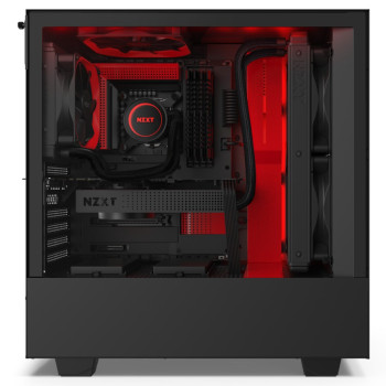Корпус NZXT H510I MATTE черный, красный Mid Tower