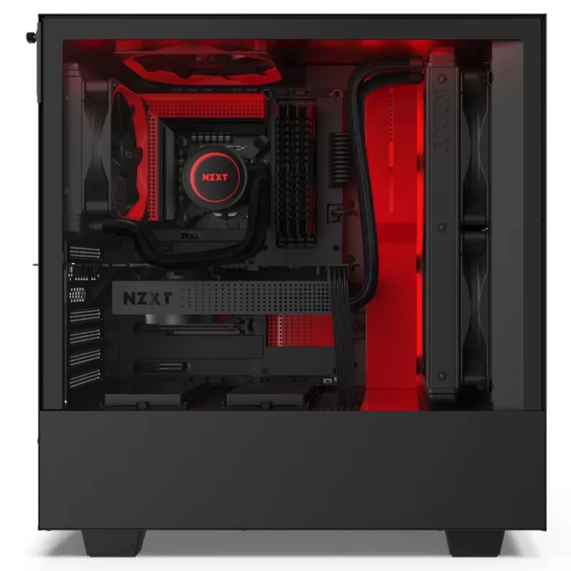 Корпус NZXT H510I MATTE black, red Mid Tower