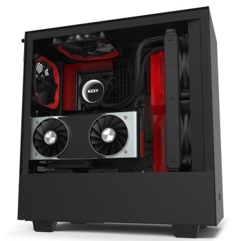Корпус NZXT H510I MATTE черный, красный Mid Tower