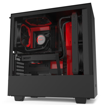 Корпус NZXT H510I MATTE черный, красный Mid Tower