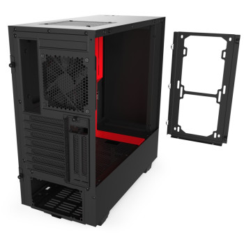 Корпус NZXT H510I MATTE черный, красный Mid Tower