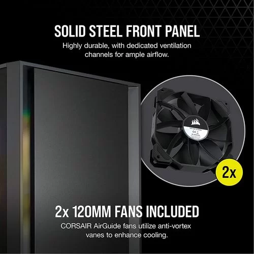 Case Corsair 4000D Tempered Glass black Mid Tower