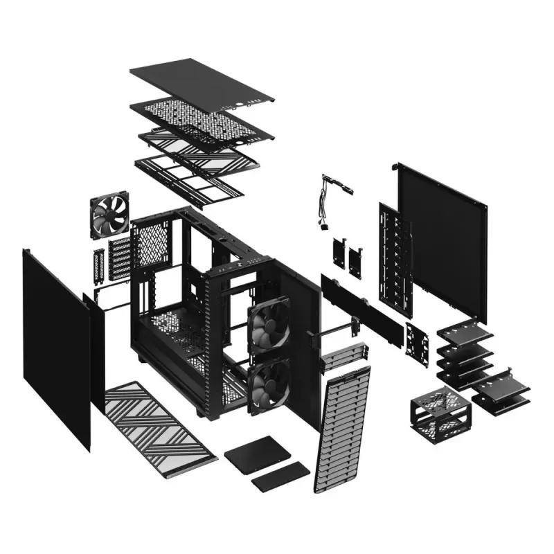 Case Fractal Design Define 7 black, white Mid Tower