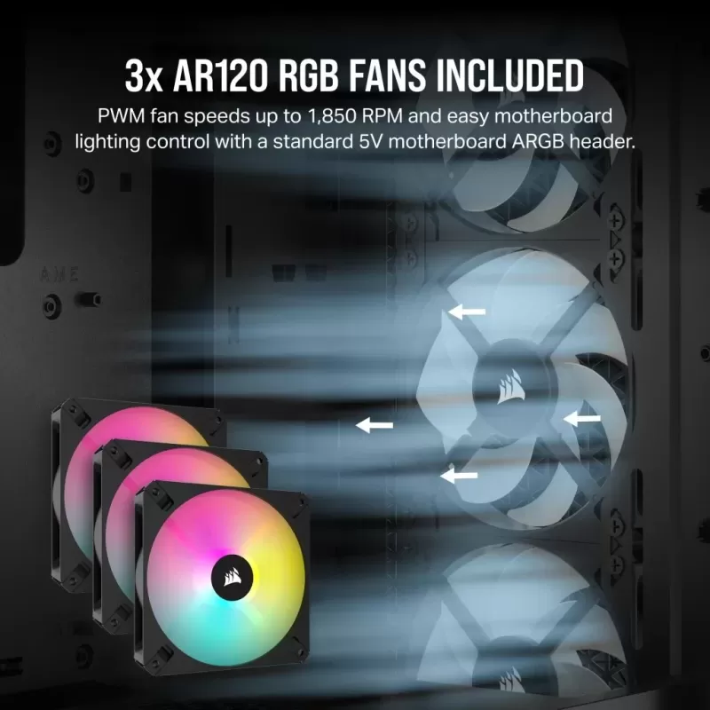 Корпус Corsair 3000D RGB AIRFLOW - black Mid-Tower