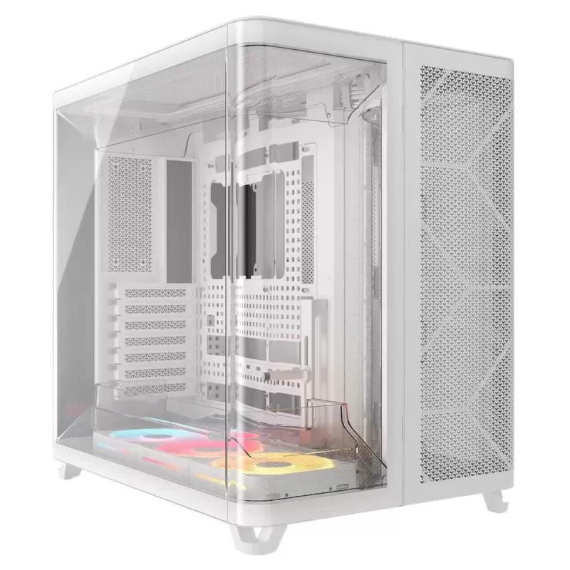 מארז מחשב Corsair AIR 5400 LX-R RGB iCUE LINK Triple Chamber לבן Mid Tower Mid Tower