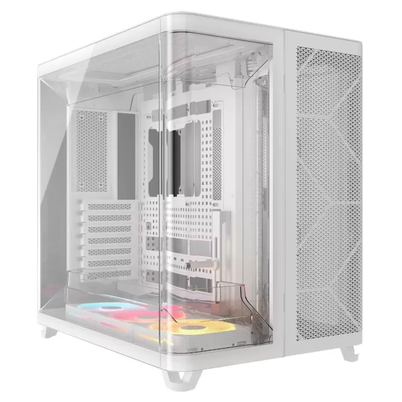 מארז מחשב Corsair AIR 5400 LX-R RGB iCUE LINK Triple Chamber לבן Mid Tower Mid Tower