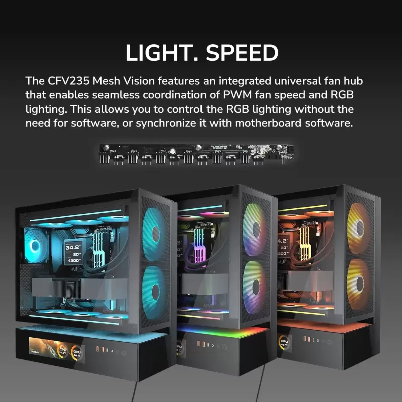מארז COUGAR CFV235 Mesh Vision Mid Tower צבע שחור