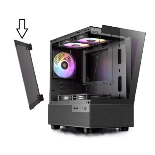 Case tempered glass Antec Glass for black case CX200M