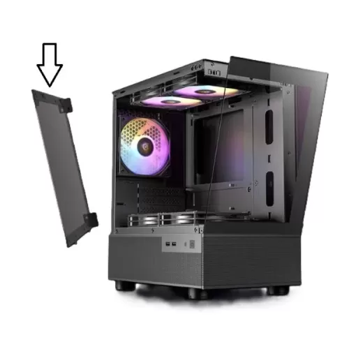 Case tempered glass Antec Glass for black case CX200M