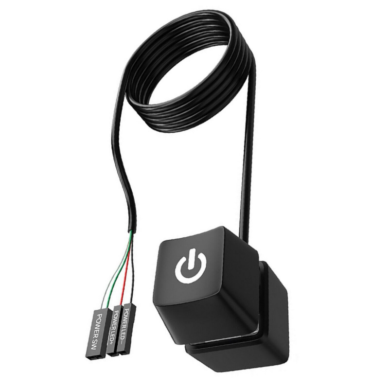 כפתור הדלקה למחשב נייח External Start Power Button 1.65m Color:black..