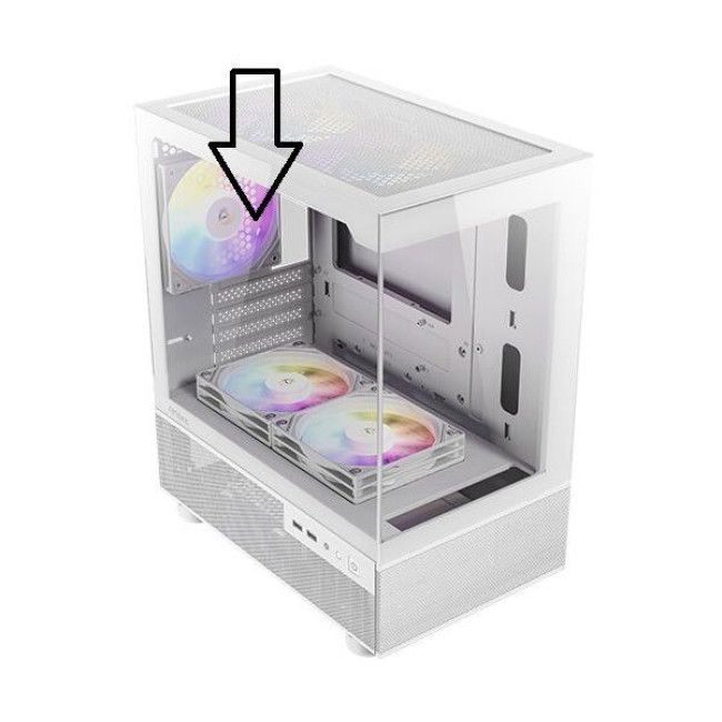 Case tempered glass Antec Glass for white case CX200M