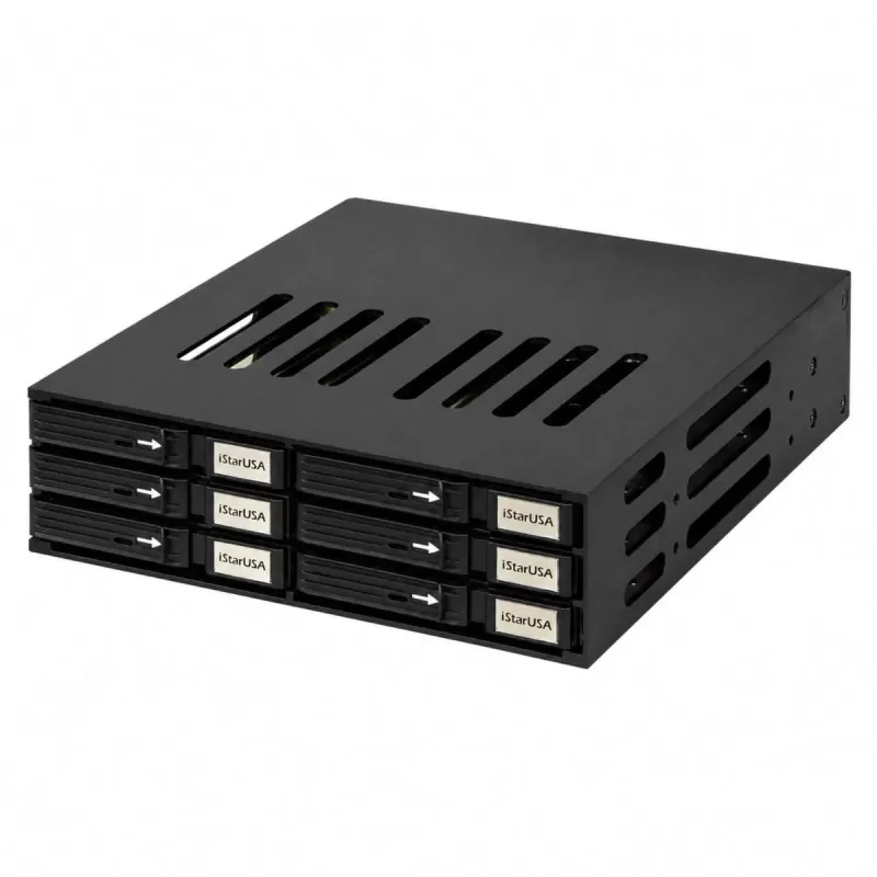 iStarUSA 5.25" to 6x2.5" SATA 6 Gbps HDD SSD Hot-swap Rack BPU-126-SA iStarUSA 5.25" to 6x2.5" SATA 6 Gbps HDD SSD Hot-swap Rack BPU-126-SA
