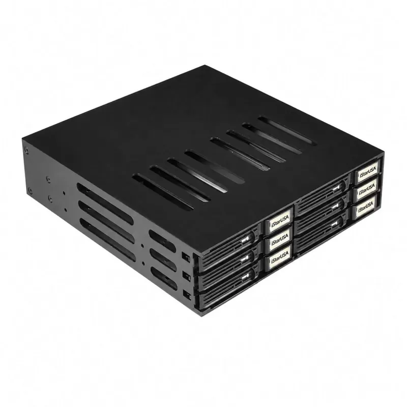 iStarUSA 5.25" to 6x2.5" SATA 6 Gbps HDD SSD Hot-swap Rack BPU-126-SA iStarUSA 5.25" to 6x2.5" SATA 6 Gbps HDD SSD Hot-swap Rack BPU-126-SA