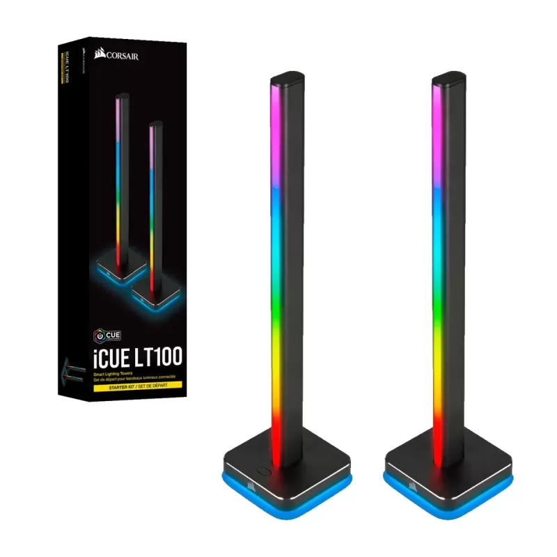 Corsair iCUE LT100 Smart Lighting Towers Starter Kit (EU) CD-9010002-EU Color:black Corsair iCUE LT100 Smart Lighting Towers Starter Kit (EU) CD-9010002-EU Color:black