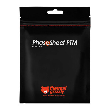 משחה טרמית Thermal Grizzly PhaseSheet PTM 50x40x0.2mm TG-PS-50-40 צבע אפור