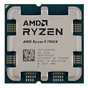 מעבד AMD Ryzen 9 7900X AM5 Tray, ללא אריזה מקורית