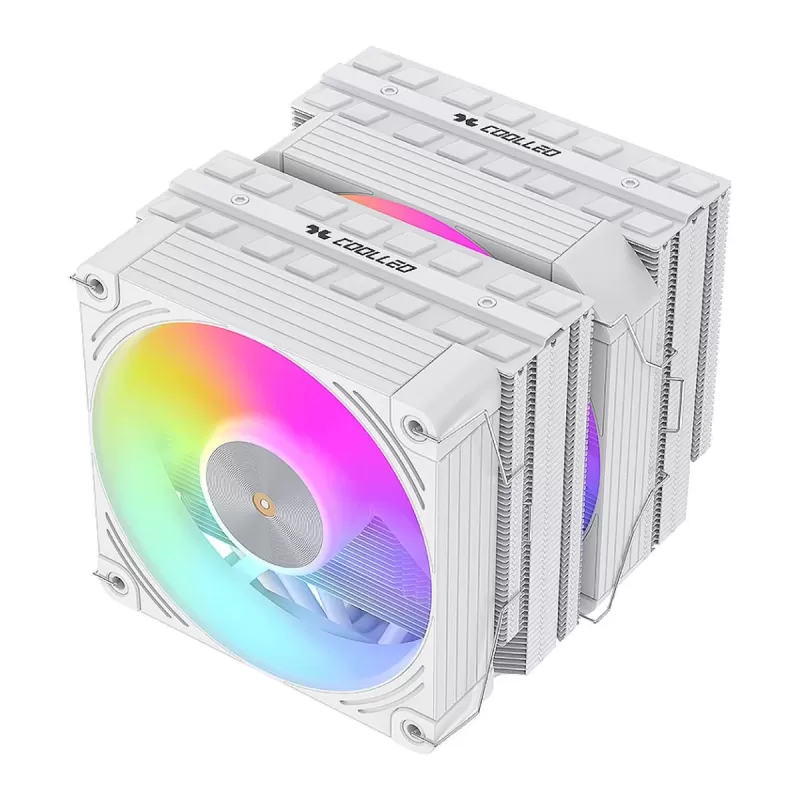 קירור למעבד Coolleo Etian P60T Symphony V2 ARGB לבן CPU Cooler