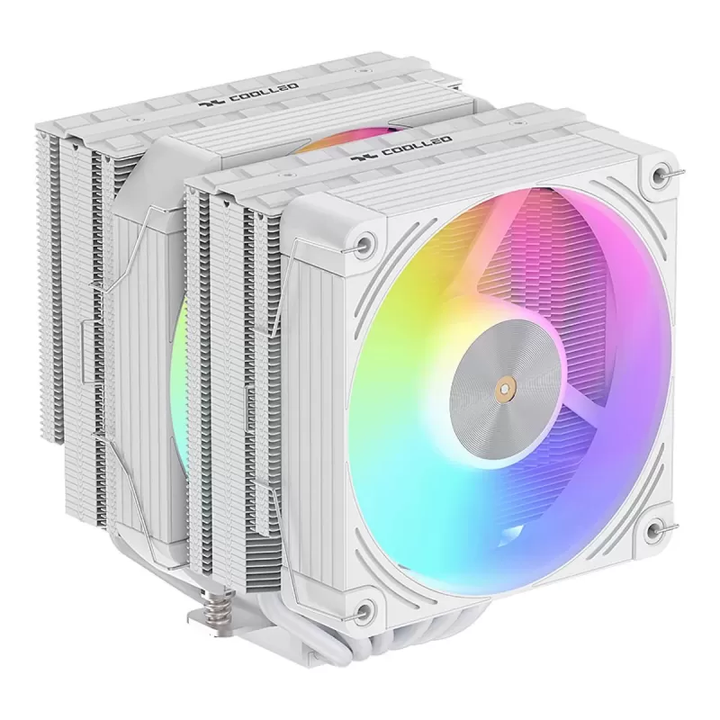 קירור למעבד Coolleo Etian P60T Symphony V2 ARGB לבן CPU Cooler