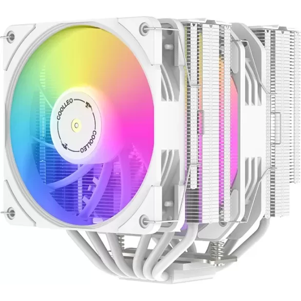 קירור למעבד Coolleo Etian P60T Symphony V2 ARGB לבן CPU Cooler