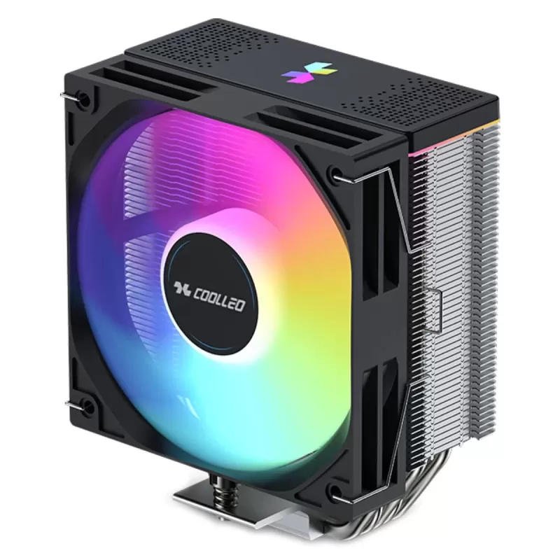 קירור למעבד Coolleo B50 ARGB 5 Heat Pipes 235W צבע שחור, כסוף